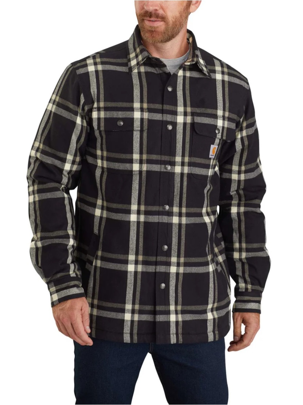 Carhartt Men's Heavyweight Flannel Plaid Long-Sleeve Shirt